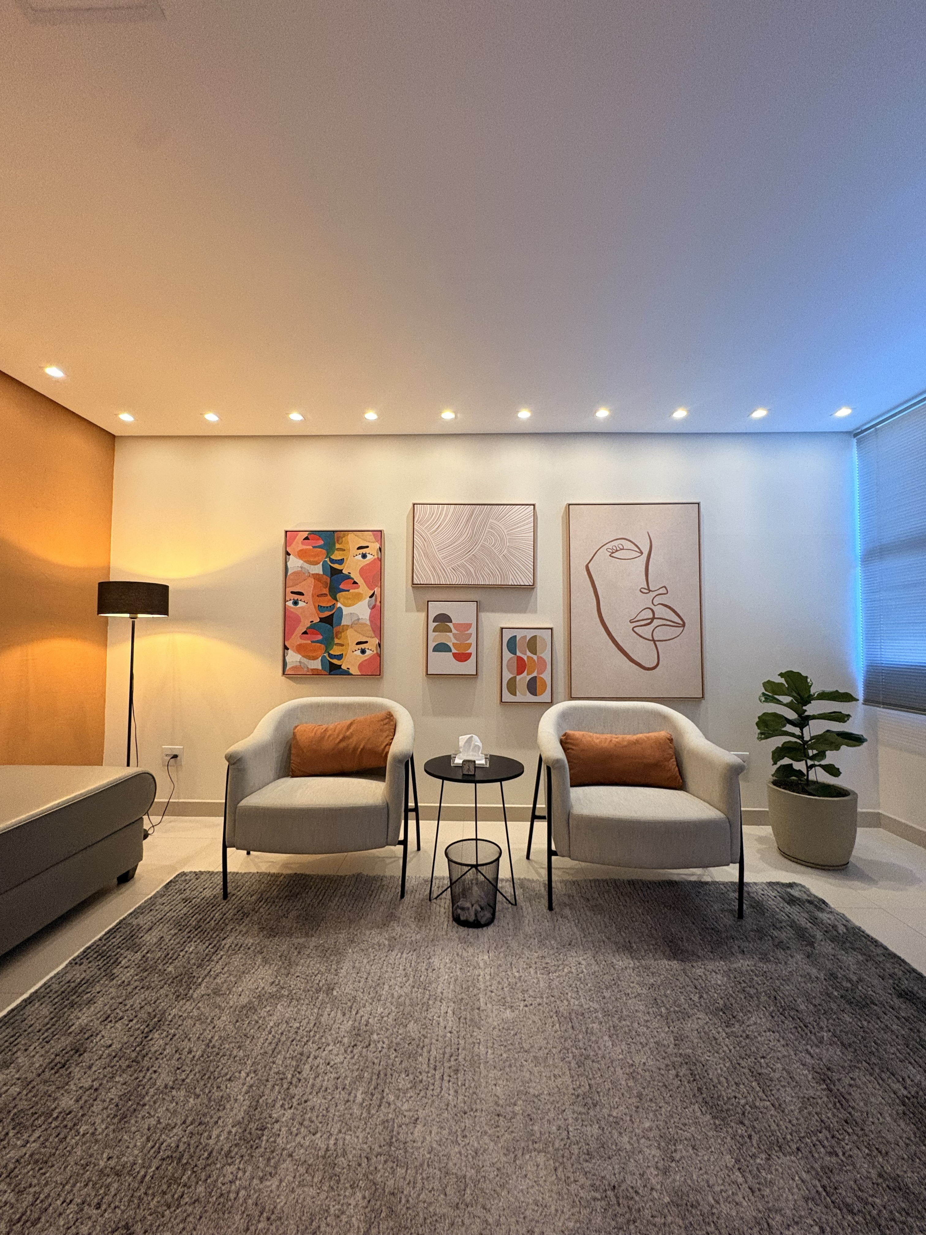 Poltronas de atendimento do consultório